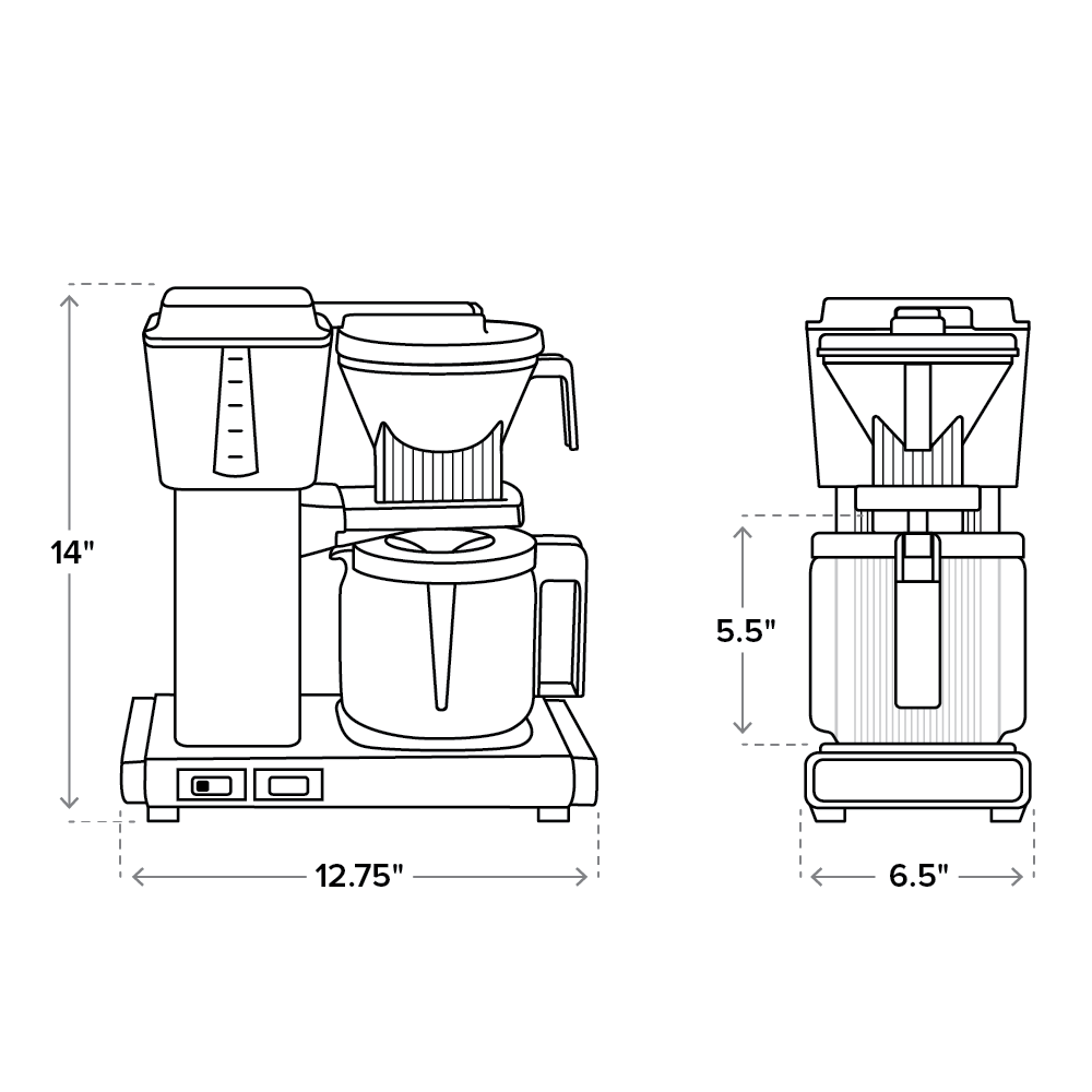 Moccamaster KBGV Coffee Maker – SCA/ECBC Certified Filter Brewer